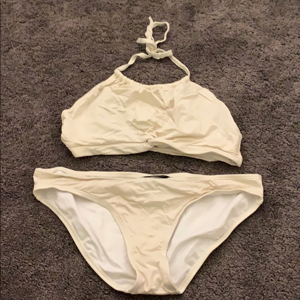 cream color bikini
